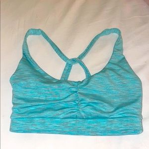 Turquoise heather sports bra